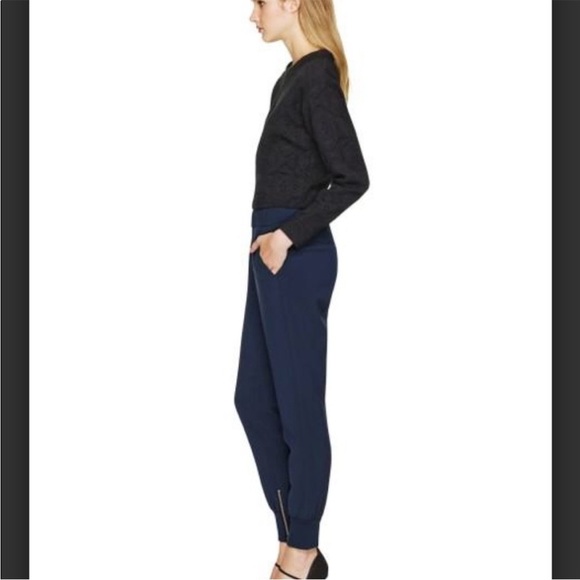 Aritzia Babaton Finch Pants Trouser Jogger Cuff Skinny Leg Zipper Ankle black XS - Picture 8 of 14